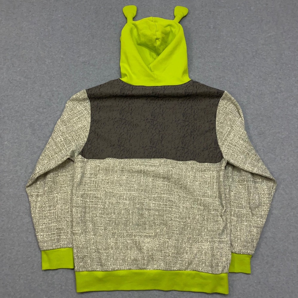 Vintage DreamWorks Shrek Men's Large Hoodie Ogre Ears Rare Character Merch Y2K - Picture 2 of 6